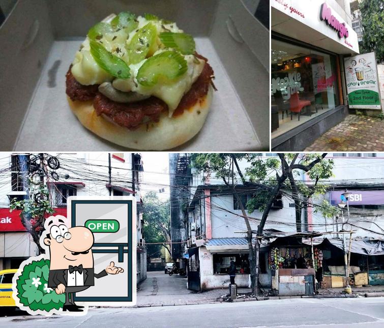 The picture of Kookie Jar’s exterior and burger