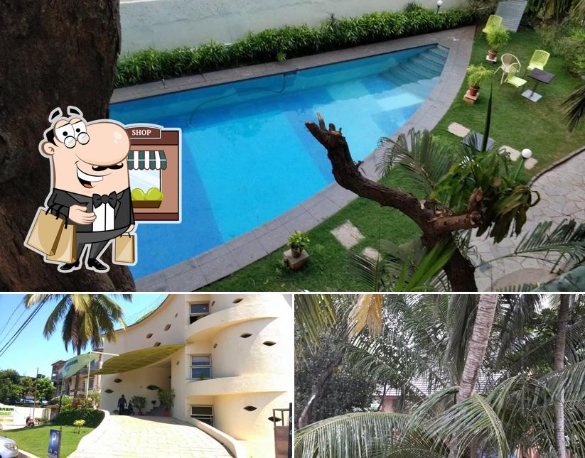 The exterior of Sharanam Green Resort, Calangute
