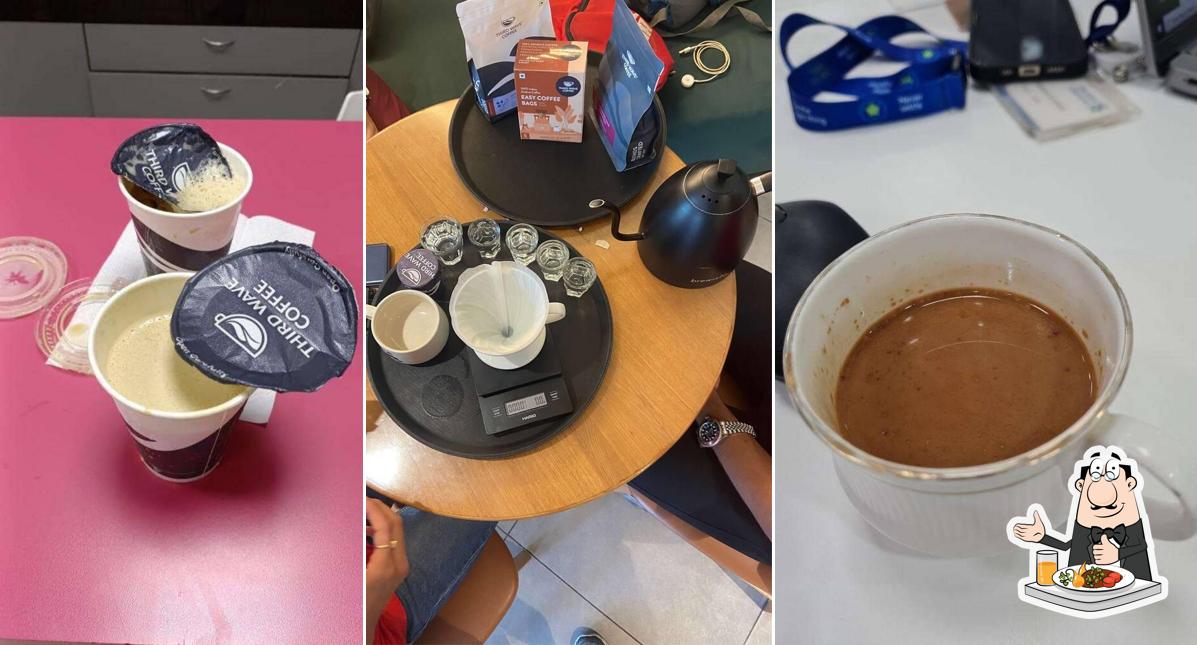 Take a look at the photo showing food and interior at Third Wave Coffee