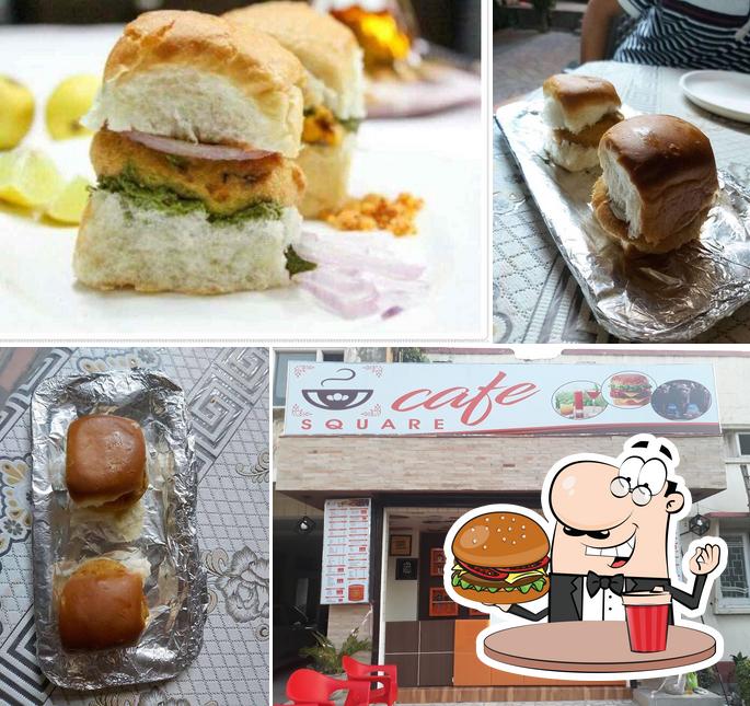 Get a burger at Cafe Square
