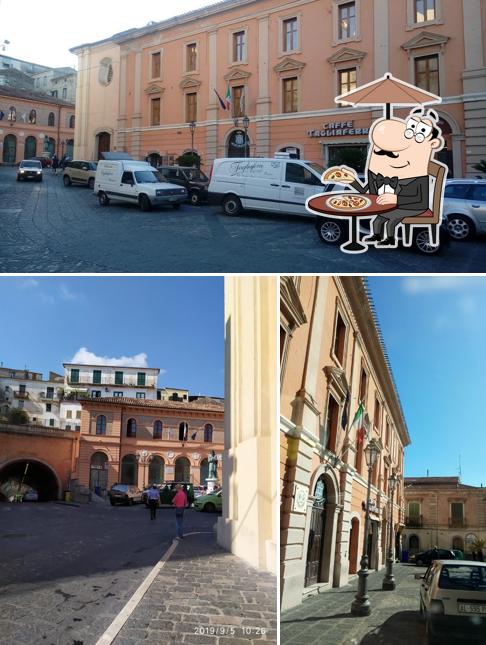 Goditi la vista dall'area esterna di Tagliaferri Giuseppe Caffè Pasticceria Gelateria