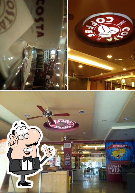 The interior of Costa Coffee