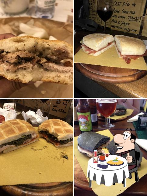 Ordina un hamburger a Angrypig Birretta e Porchetta