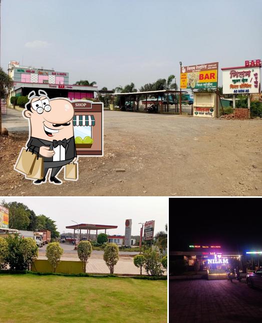 The exterior of Hotel Neelam Bar and Family restaurant and loding