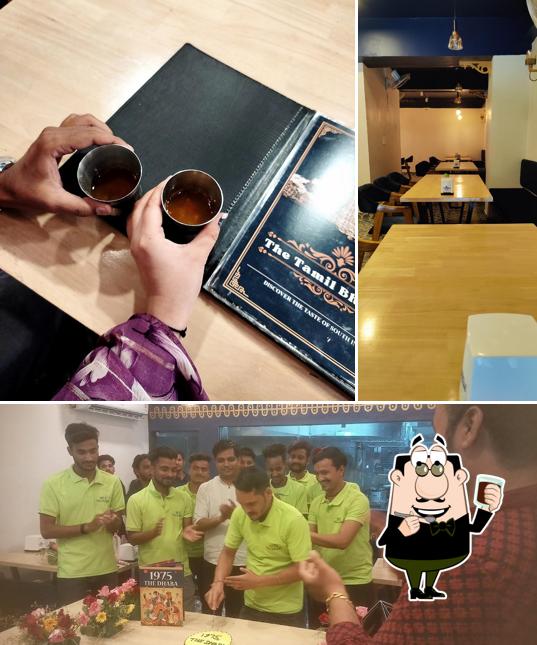 Enjoy a beverage at The Tamil Bhawan