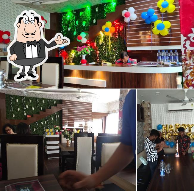 The restaurant's interior and bar counter