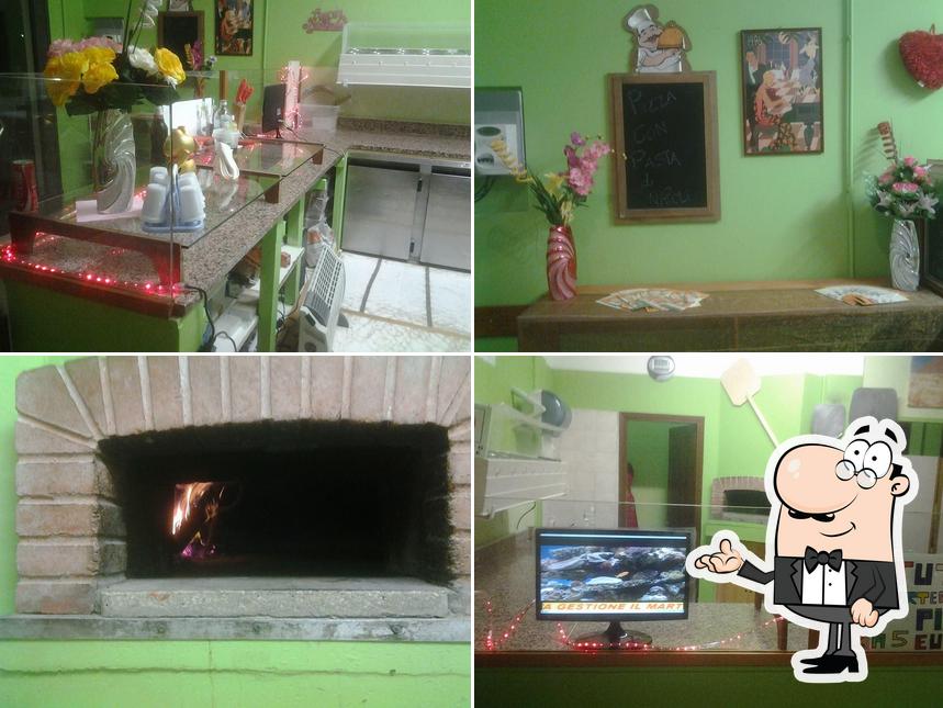 Gli interni di Pizza casa