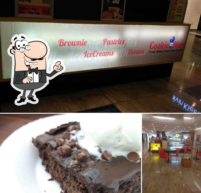 This is the photo depicting interior and dessert at Cookie Man - Fiza Mall