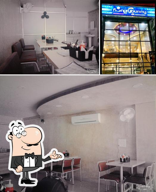 Take a look at the image displaying interior and exterior at Hungry Bunny Restaurant