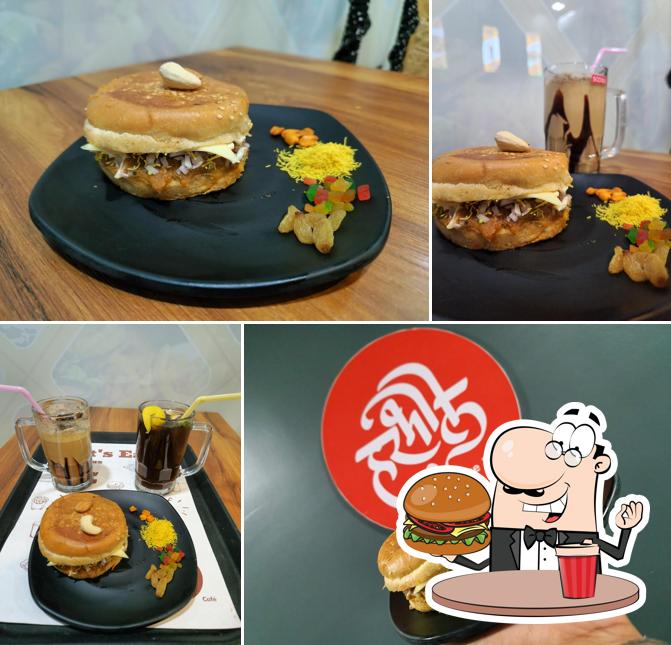 Order a burger at Harbhole Cafe