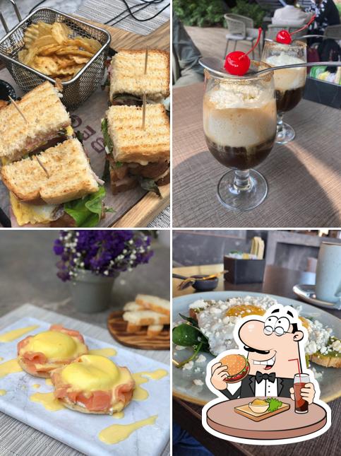 Order a burger at Becco Café