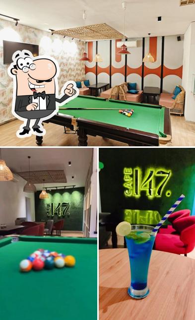 The picture of interior and food at Cafe 147