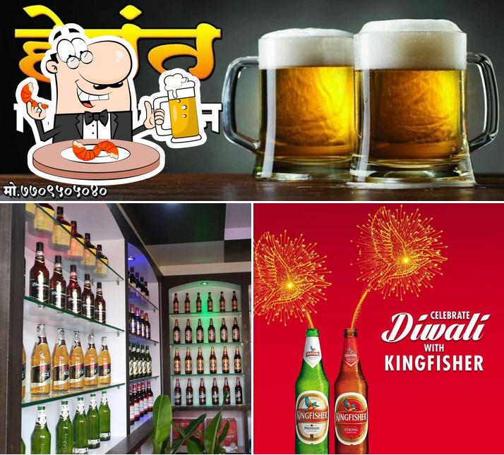Enjoy a glass of light or dark beer
