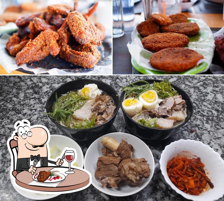 Get meat dishes at Luzia's Kitchen