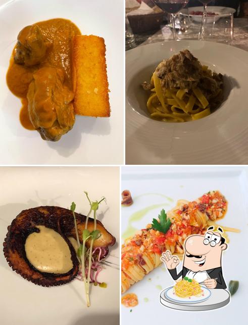 Spaghetti alla carbonara al Ristorante Grotte di Realdino