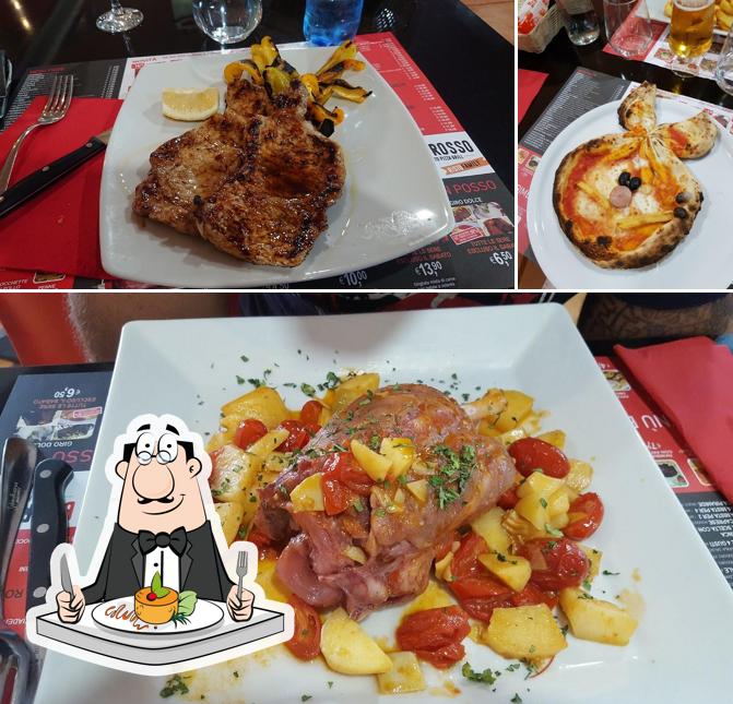 Tra le varie cose da Bue Rosso Risto Pizza Grill si possono trovare la cibo e birra