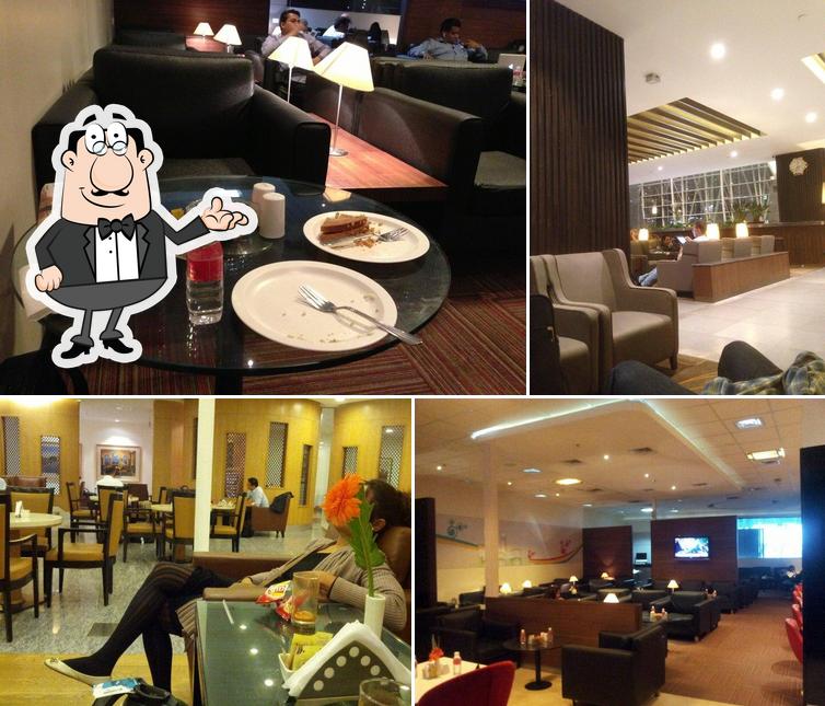 Take a seat at one of the tables at Executive Lounge