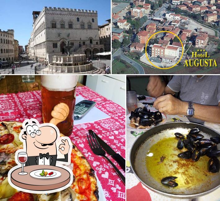 La cibo e esterno del ristorante