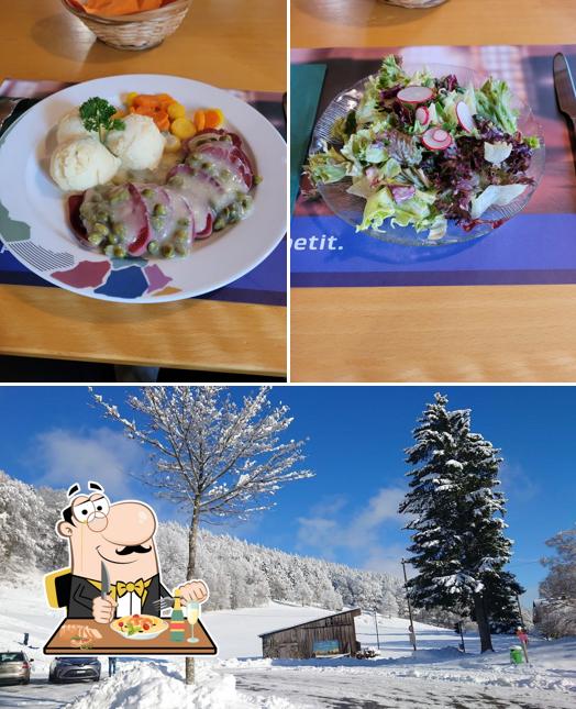 Questa è la immagine che presenta la cibo e esterno di Restaurant Stierenberg