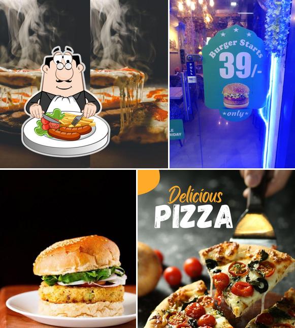 Food at White Hart Pizza - Best Pizza Cafe in Indirapuram/Pizza in indirapuram/Burger in indirapuram/Garlic bread/Kitty party/