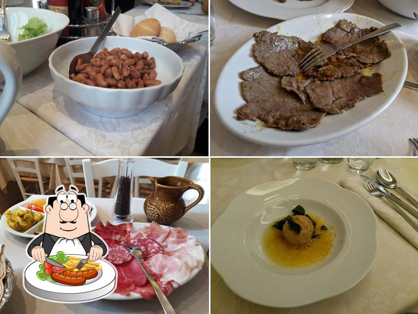 Cibo al Trattoria Belvedere piatti tipici carne salada