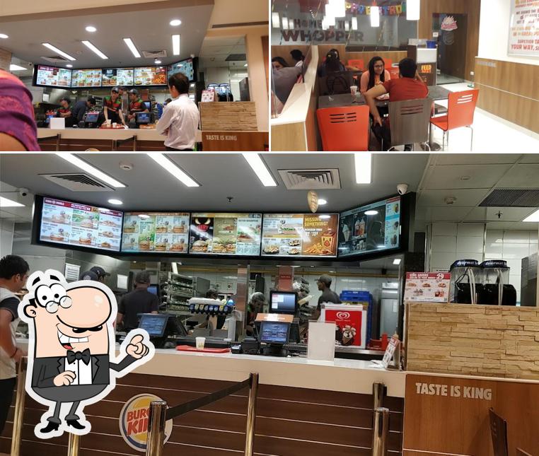 The interior of Burger King The interior of Burger King