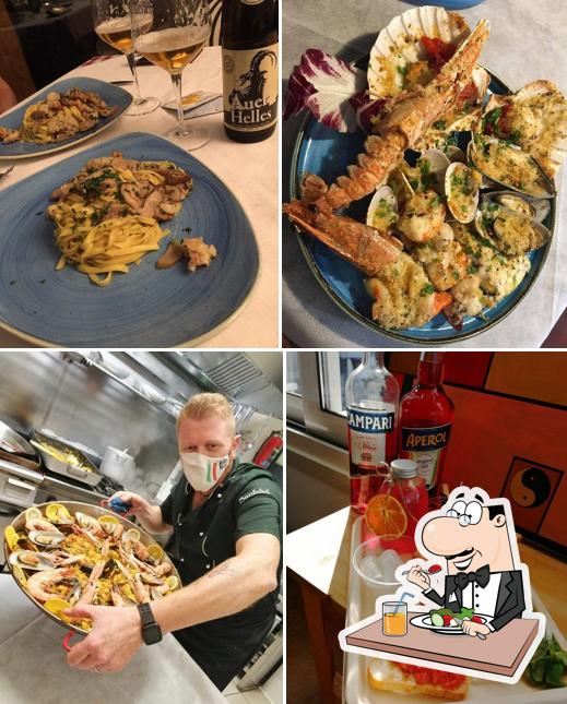 Platti al Trattoria Onda Blu Specialità Paella