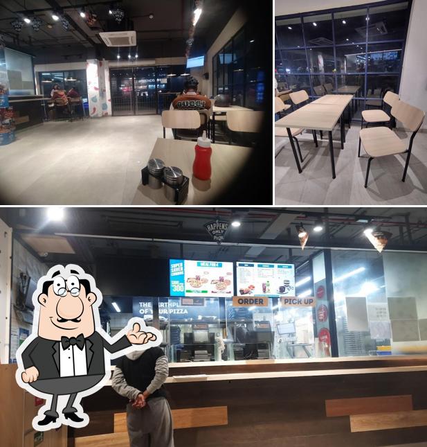 The interior of Domino's Pizza