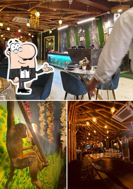 The interior of Manjeet Sweets & Restaurant