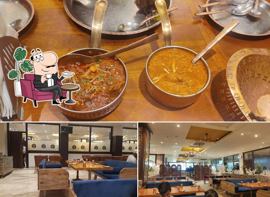 Check out the image showing interior and food at NaCl Restaurant, Burhanpur