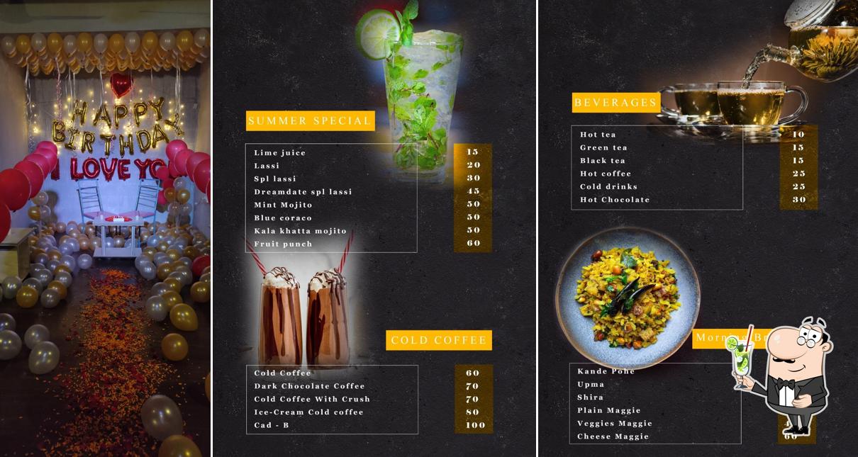 Enjoy a beverage at Cafe Dreamdate