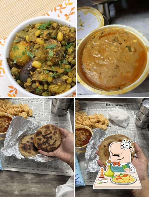 Food at Thakkar's Hotel Jalaram Kathiyawadi