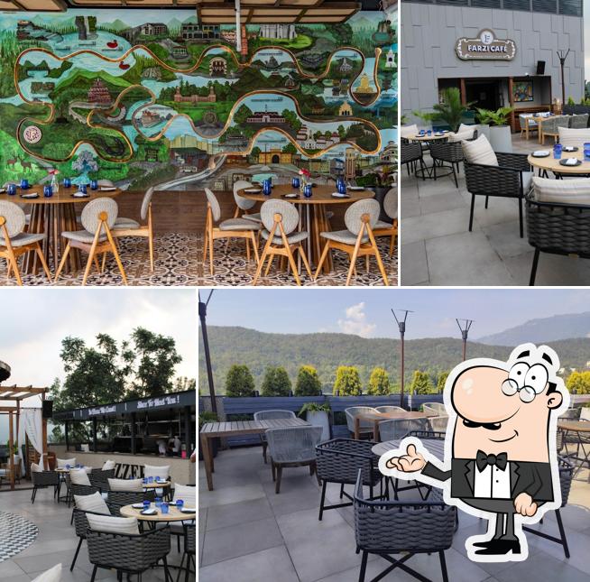 The interior of Farzi Café Dehradun – Rooftop Dining Where Flavour Meets the Sky
