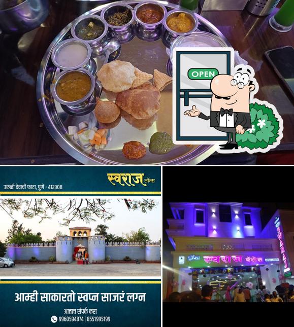 The restaurant's exterior and food
