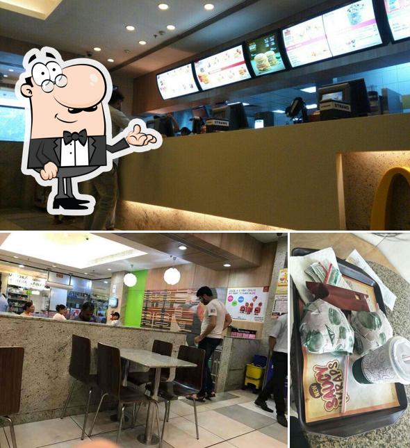 Take a seat at one of the tables at McDonald's