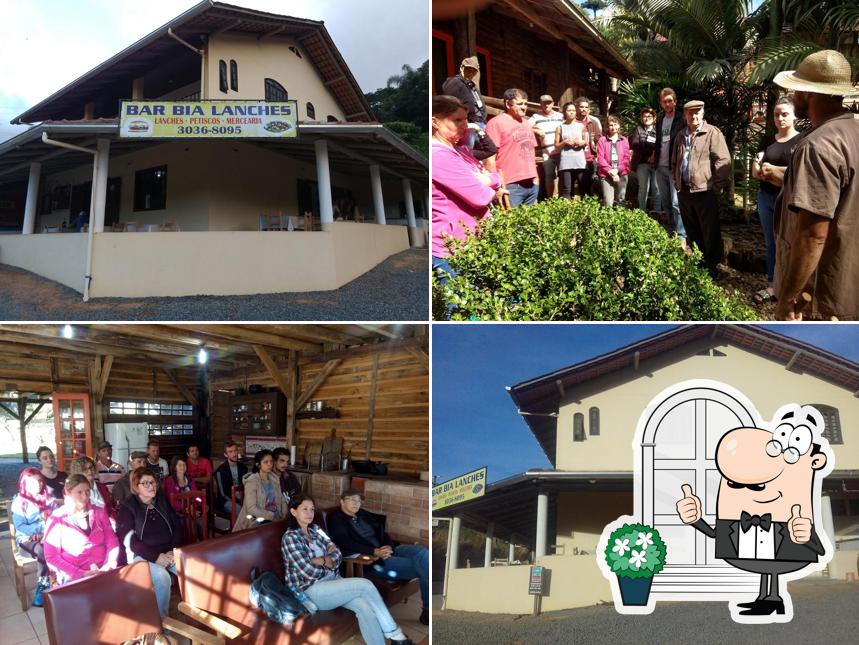 Você pode espairecer no na área externa do Bar da Bia