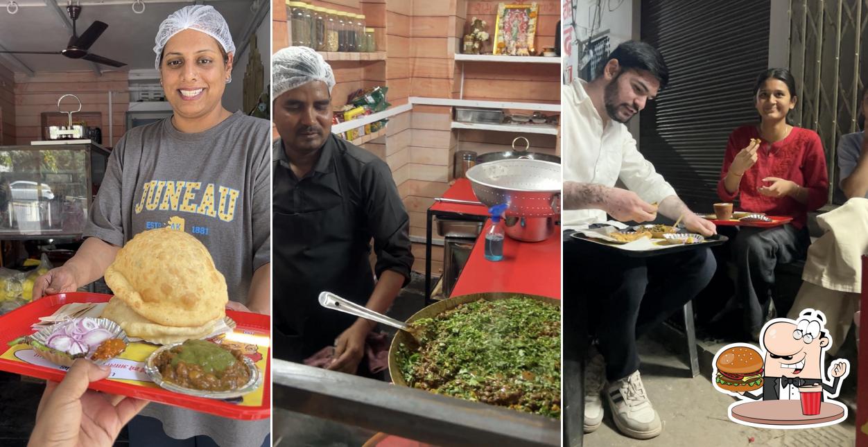 Get a burger at Lalaram Chole Bhature