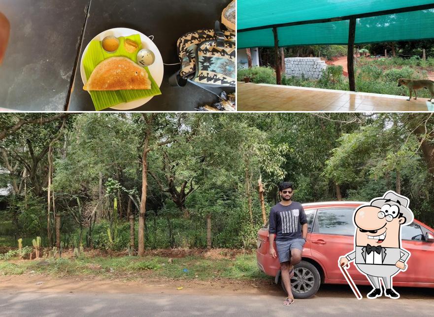 Among various things one can find exterior and food at Sustenance Farm & Akshaya Farm Kitchen