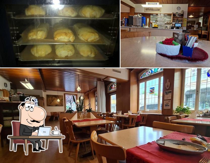 La interni e cibo del ristorante
