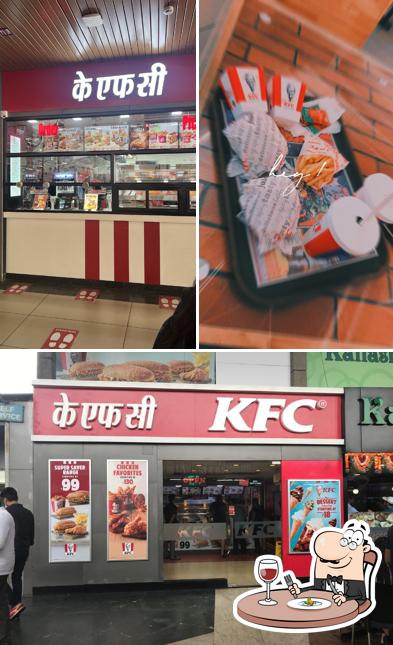 Among different things one can find food and interior at KFC