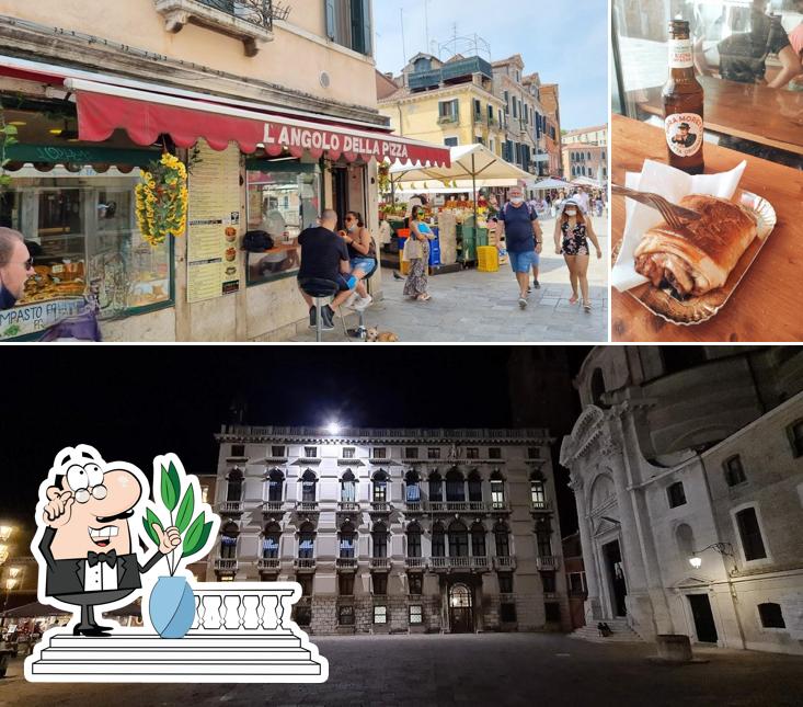 La esterno e birra del ristorante