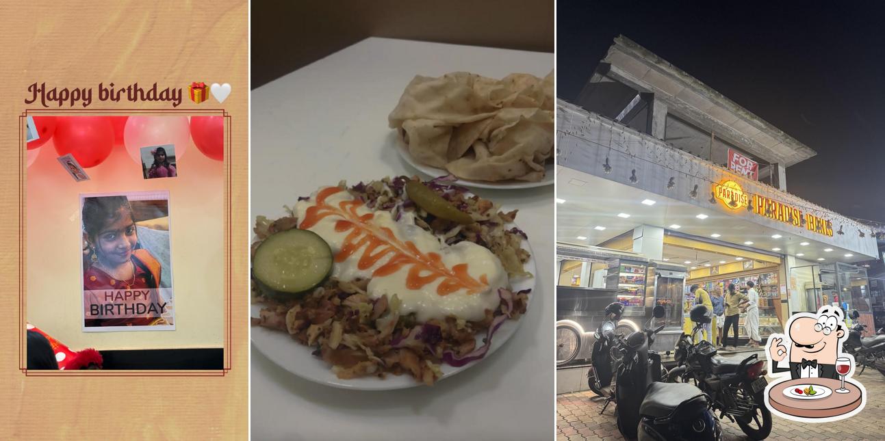 Food at Paradise Bakes Calicut