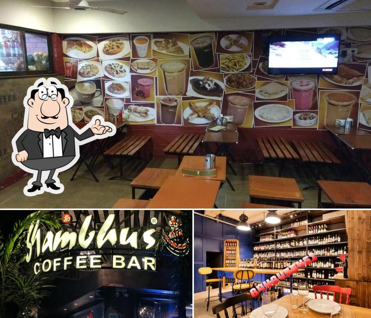 Take a seat at one of the tables at Shambhu's Coffee Bar