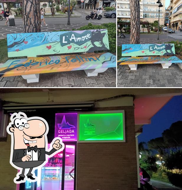 Geljada gelateria e yogurteria artigianale si caratterizza per la esterno e interni