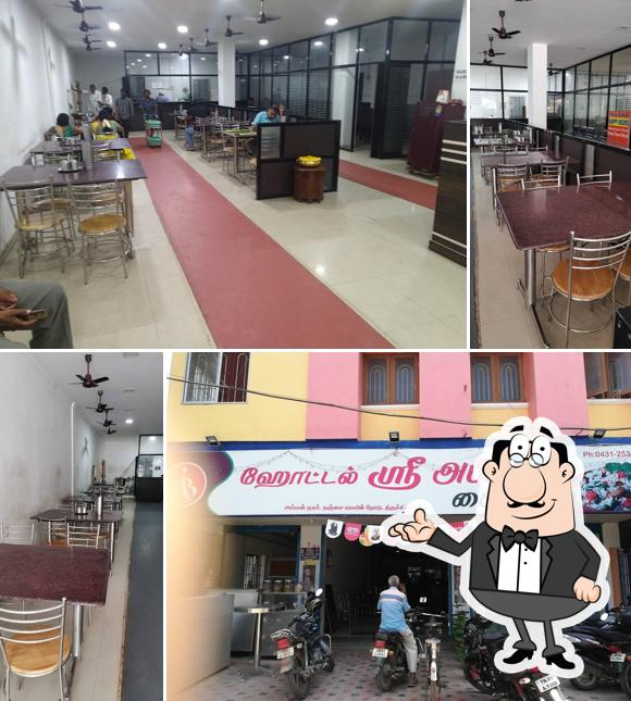 The interior of Hotel Sri Abinaya Veg