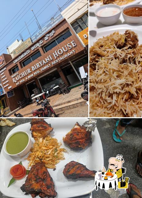 This is the image displaying food and exterior at Raichur biryani house