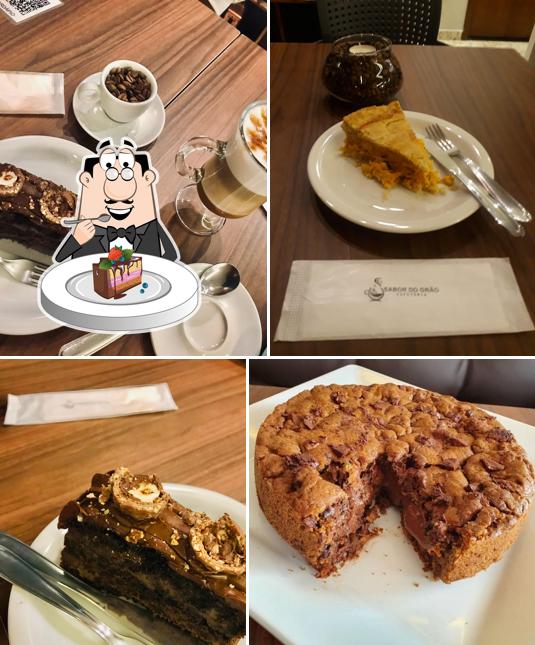 Bolo de chocolate em Sabor do Grão - Cafeteria