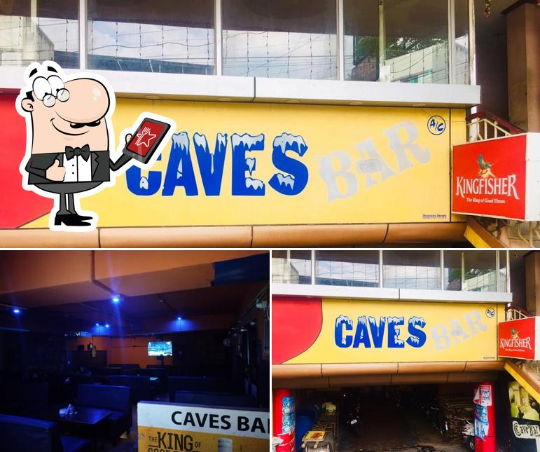 The exterior of CAVES BAR