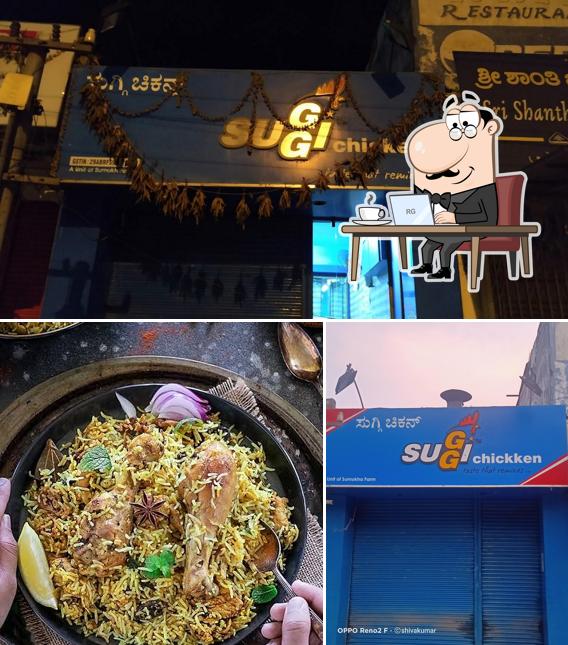 Check out the photo depicting interior and food at Suggi Chickens
