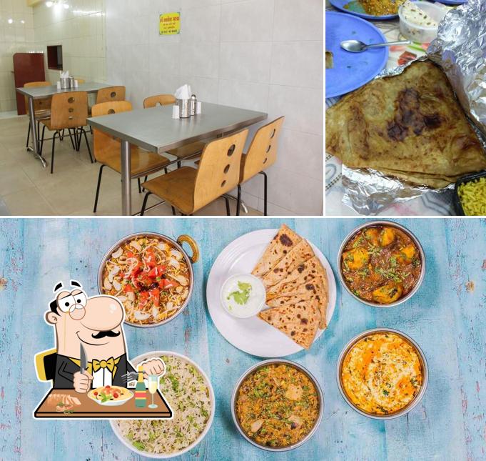 This is the picture displaying food and interior at Jalaram Parotha House